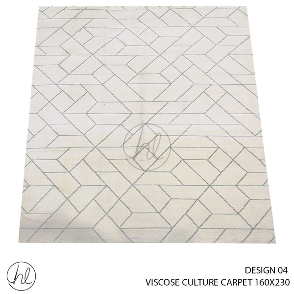 VISCOSE CULTURE CARPET (160X230) (DESIGN 04) (Cream/Grey)