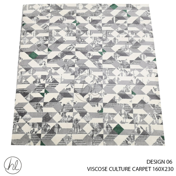 VISCOSE CULTURE CARPET (160X230) (DESIGN 06) (Light Grey)