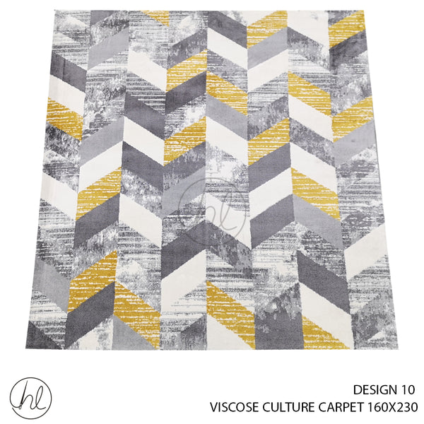 VISCOSE CULTURE CARPET (160X230) (DESIGN 10) GREY/YELLOW