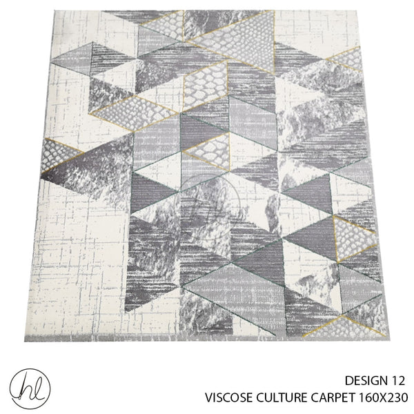 VISCOSE CULTURE CARPET (160X230) (DESIGN 12) GREY