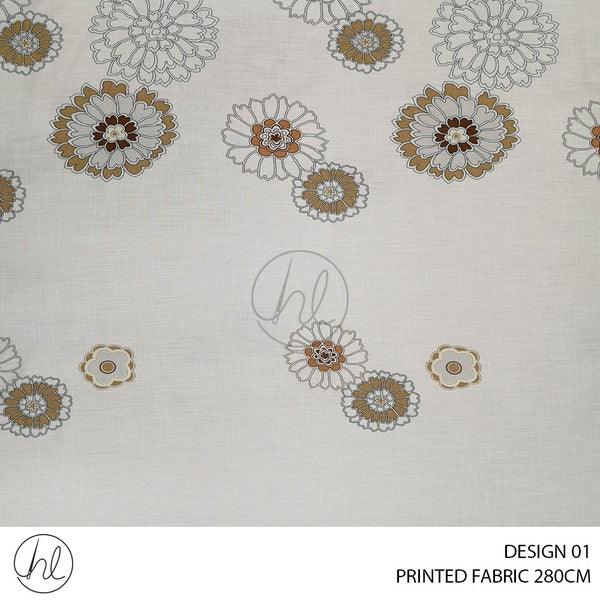 PRINTED LINEN AND COTTON (DESIGN 01) (280CM) (PER M) (BUY 20M OR MORE FOR R69.99)