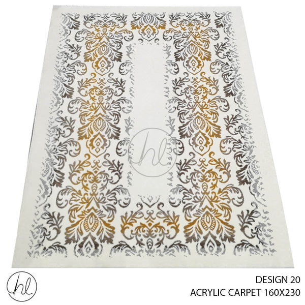 ACRYLIC CARPET (160X230) (MUSTARD) (DESIGN 20)