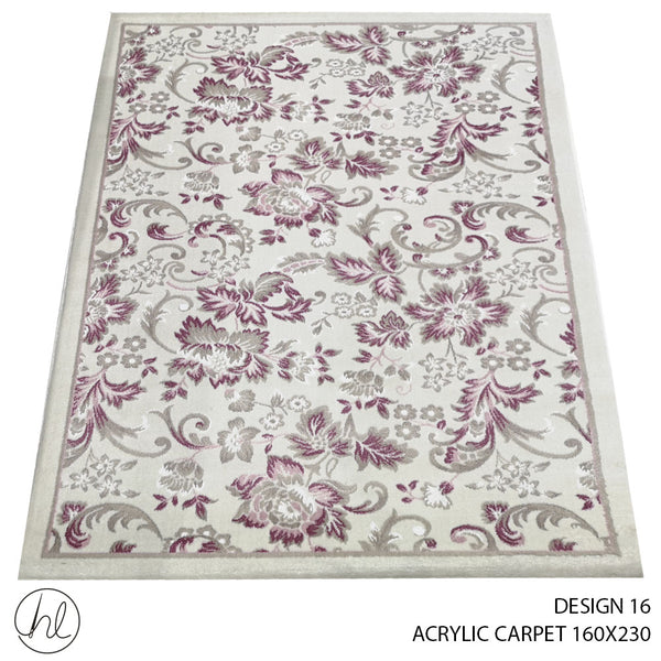 ACRYLIC CARPET (160X230) (PURPLE) (DESIGN 16)