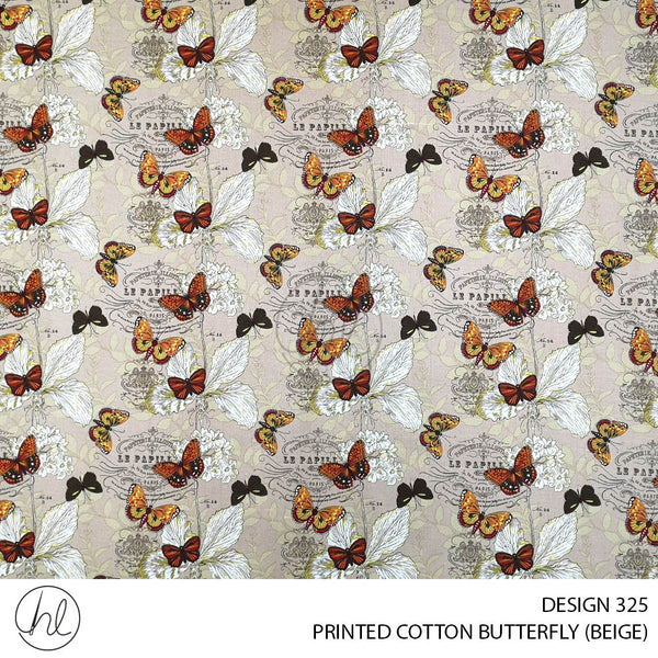 PRINTED COTTON BUTTERFLY (DESIGN 325) (150CM)