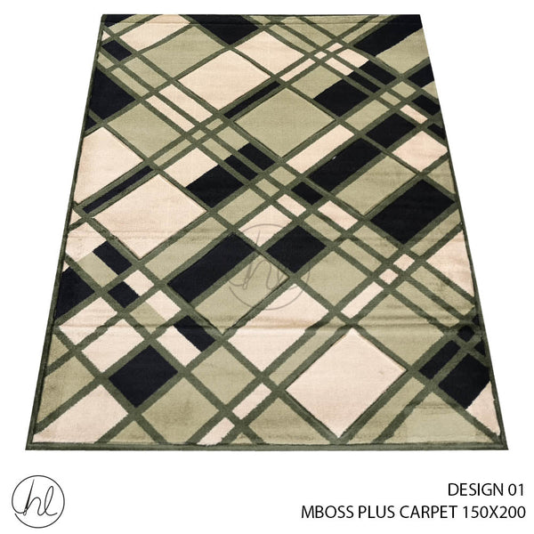 MBOSS PLUS CARPET (150X200) (DESIGN 01) GREEN