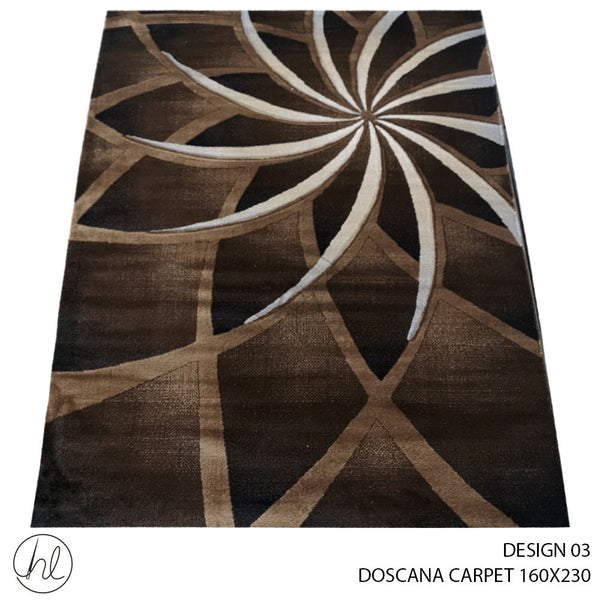 DOSCANA CARPET (160X230) (DESIGN 03) BROWN