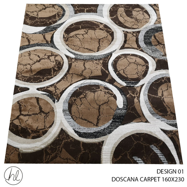 DOSCANA CARPET (160X230) (DESIGN 01) BROWN