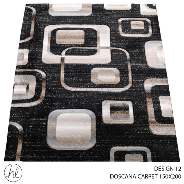 DOSCANA CARPET (150X200) (DESIGN 12) BLACK
