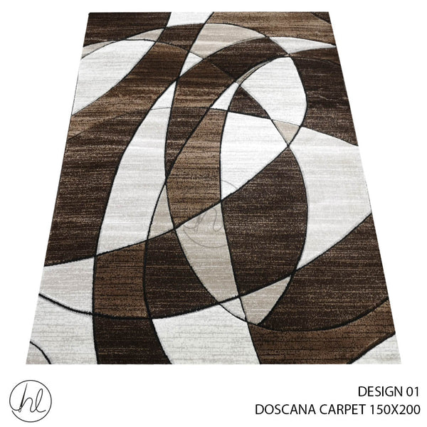 DOSCANA CARPET (150X200) (DESIGN 01) BROWN