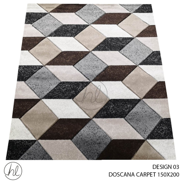 DOSCANA CARPET (150X200) (DESIGN 03) BROWN