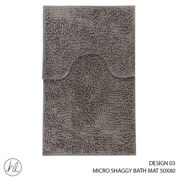 MICRO SHAGGY BATH MAT (50X80) (DESIGN 03)