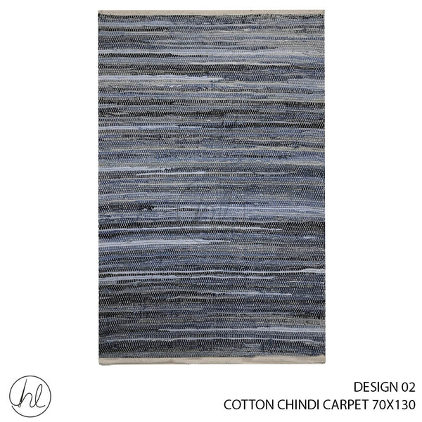 COTTON CHINDI CARPET (70X130) (DESIGN 02)