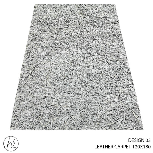 LEATHER SHAGGY CARPET (DESIGN 03) (120X180)