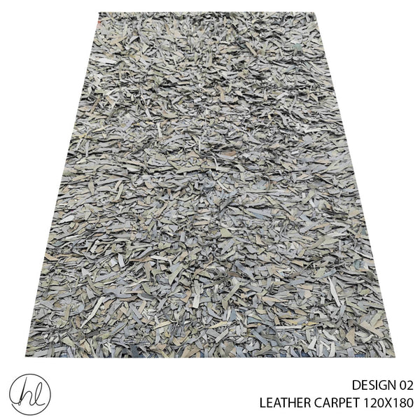 LEATHER SHAGGY CARPET (DESIGN 02) (120X180)