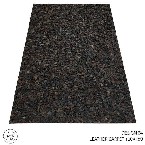 LEATHER SHAGGY CARPET (DESIGN 04) (120X180)