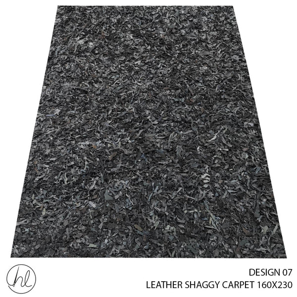 LEATHER SHAGGY CARPET (DESIGN 07) (160X230)