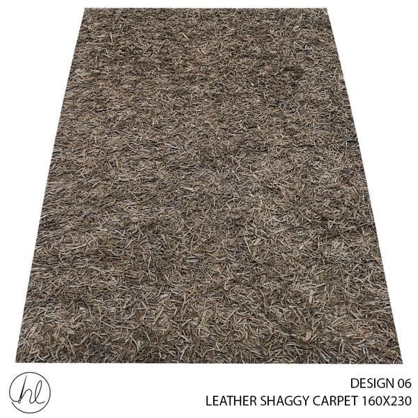 LEATHER SHAGGY CARPET (DESIGN 06) (160X230)