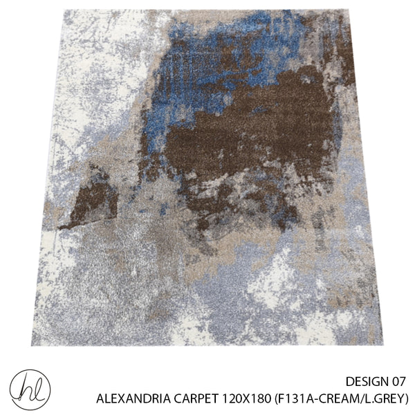 ALEXANDRIA CARPET (100% POLYPROPYLENE YARN) (120X180) (DESIGN 07) (CREAM/L.GREY)
