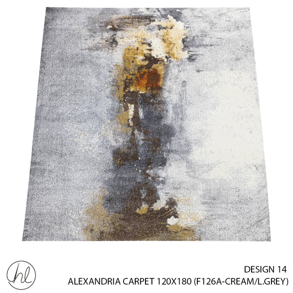 ALEXANDRIA CARPET (100% POLYPROPYLENE YARN) (120X180) (DESIGN 14) (CREAM/L.GREY)