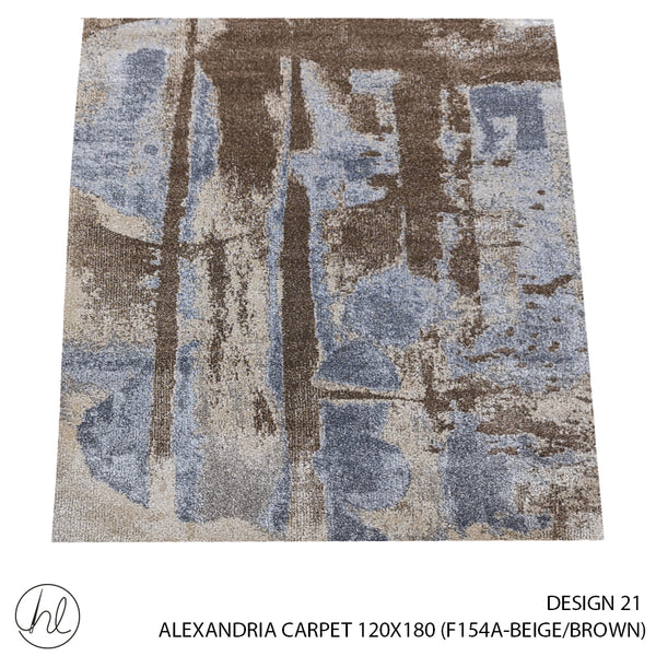 ALEXANDRIA CARPET (100% POLYPROPYLENE YARN) (120X180) (DESIGN 21) (BEIGE/BROWN)
