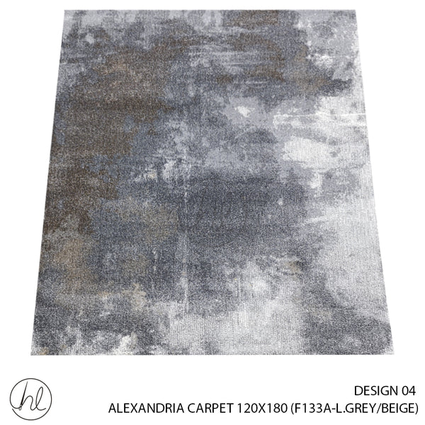 ALEXANDRIA CARPET (100% POLYPROPYLENE YARN) (120X180) (DESIGN 04) (L.GREY/BEIGE)