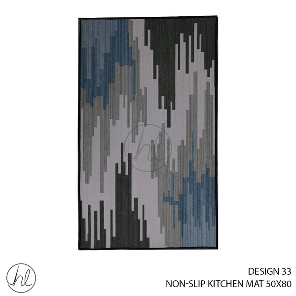 NON-SLIP KITCHEN MAT (50X80) (DESIGN 33) (GREY)