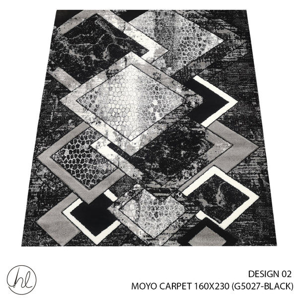 MOYO CARPET (160X230) (DESIGN 02) BLACK