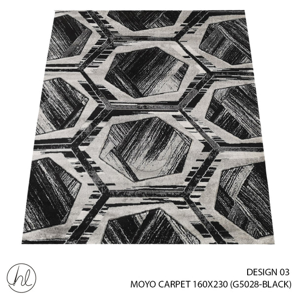 MOYO CARPET (160X230) (DESIGN 03) BLACK