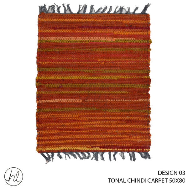 TONAL CHINDI (50X80) (DESIGN 03) ORANGE
