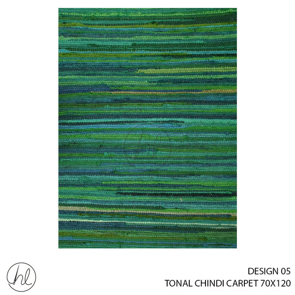 TONAL CHINDI CARPET (70X120) (DESIGN 05) GREEN