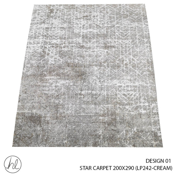 STAR CARPET 200X290 (DESIGN 01) (CREAM)