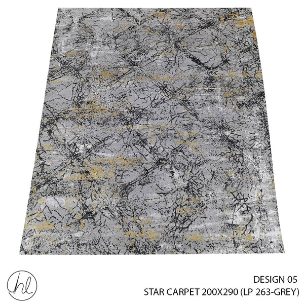 STAR CARPET 200X290 (DESIGN 05) (GREY)