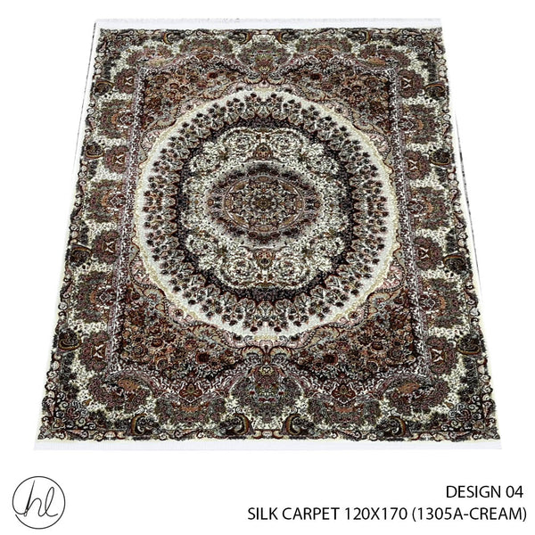 SILK CARPET 120X170 (DESIGN 04) (CREAM)