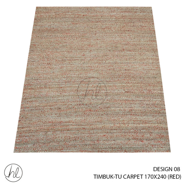 JUTE TIMBUK-TU CARPET 170X240 (DESIGN 08) (RED)
