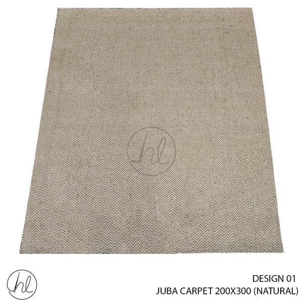 JUTE JUBA CARPET 200X300 (DESIGN 01) (CHINCHILA)