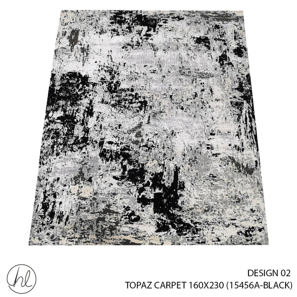 TOPAZ CARPET 160X230 (DESIGN 02) (BLACK)