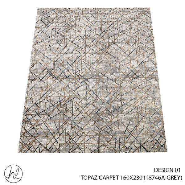 TOPAZ CARPET 160X230 (DESIGN 01) (GREY)