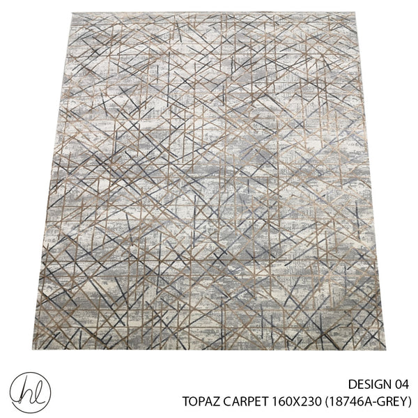 TOPAZ CARPET 160X230 (DESIGN 04) (GREY)