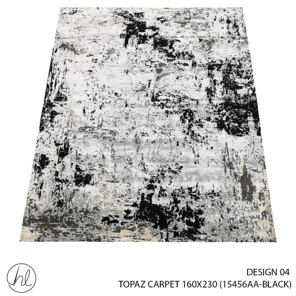 TOPAZ CARPET 200X290 (DESIGN 04) (BLACK)