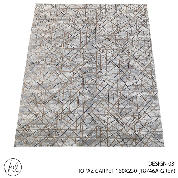 TOPAZ CARPET 200X290 (DESIGN 03) (GREY)