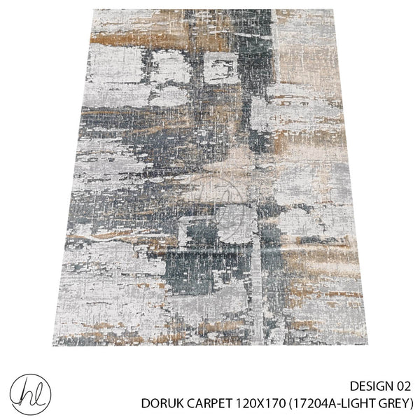 DORUK CARPET 120X170 (DESIGN 02) (LIGHT GREY)