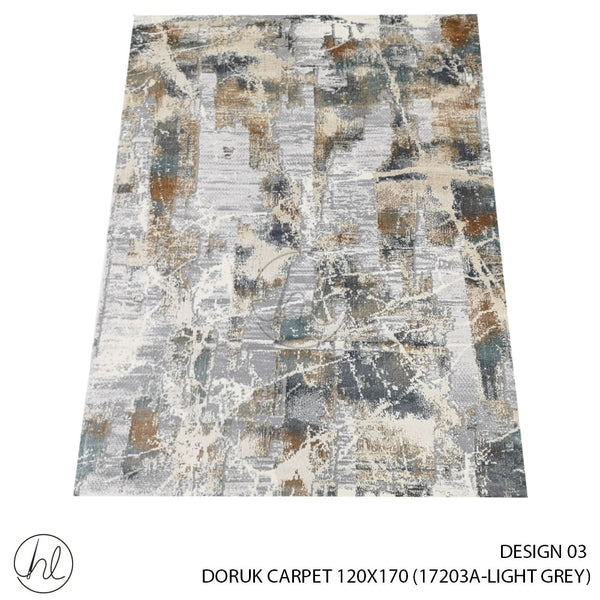 DORUK CARPET 120X170 (DESIGN 03) (LIGHT GREY)