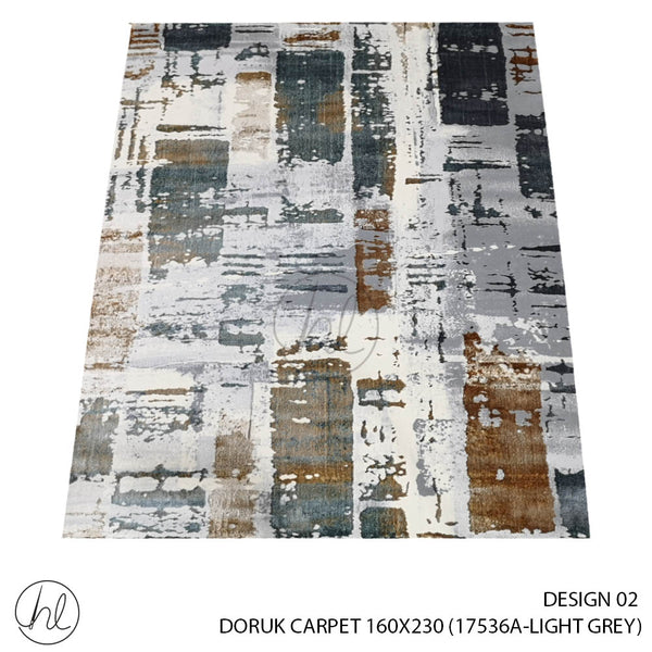 DORUK CARPET 160X230 (DESIGN 02) (LIGHT GREY)