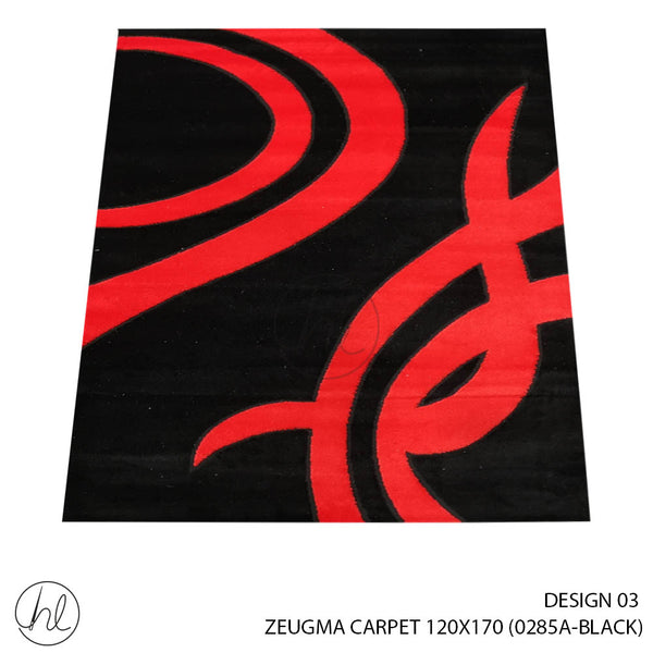 ZEUGMA CARPET (120X170) (DESIGN 03) (BLACK)