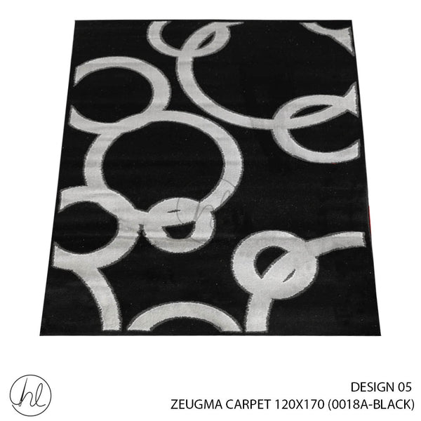 ZEUGMA CARPET (120X170) (DESIGN 05) (BLACK)
