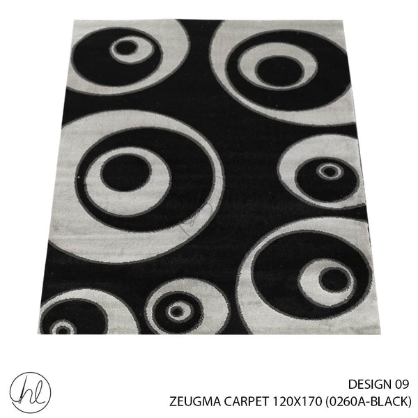 ZEUGMA CARPET (120X170) (DESIGN 09) (BLACK)
