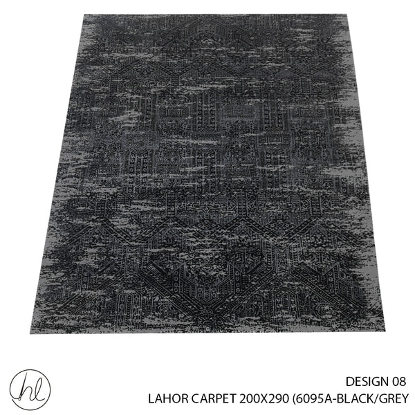 LAHOR CARPET (200X290) (DESIGN 08) BLACK/GREY