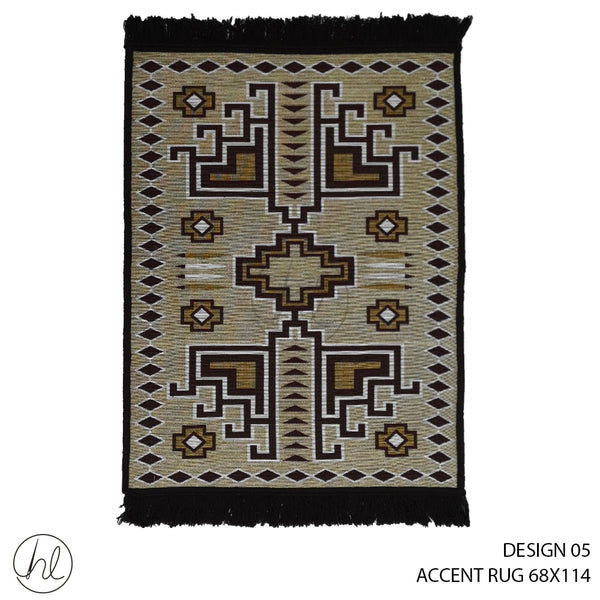 RUG ACCENT (68X114) (DESIGN 05) (BROWN)