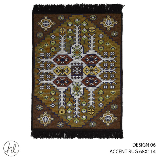 RUG ACCENT (68X114) (DESIGN 06) (BROWN)