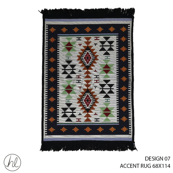 RUG ACCENT (68X114) (DESIGN 07) (BLACK)